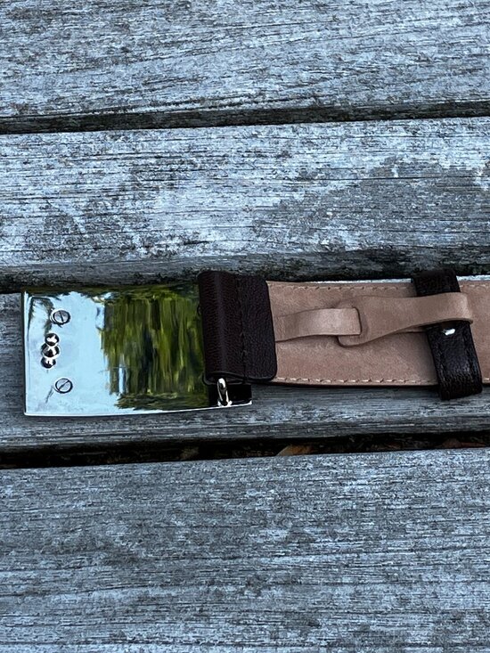 ?Authentic Dolce & Gabbana Leather Belt with Silver-Tone Buckle main image 11